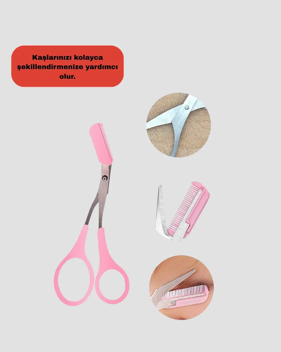 Profesyonel Taraklı Kaş Makası – Evde Ve Salon Kullanımına Uygun Profesyonel Taraklı Kaş Makası – Evde Ve Salon Kullanımına Uygun