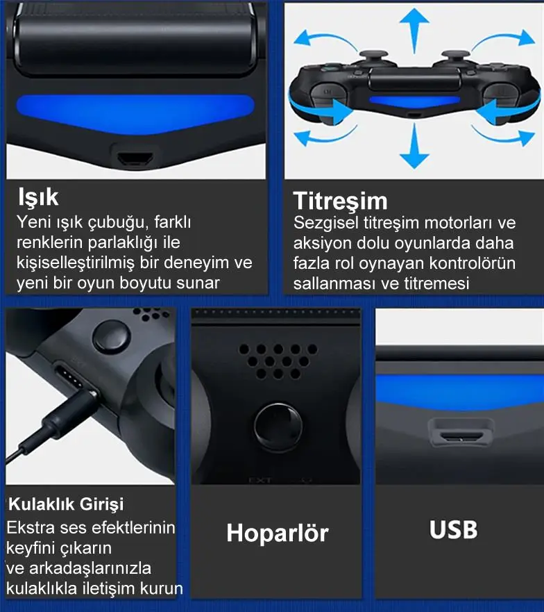 Zhltools Ps4 Uyumlu Kablosuz Oyun Kolu Gamepad Joystick Zhltools Ps4 Uyumlu Kablosuz Oyun Kolu Gamepad Joystick