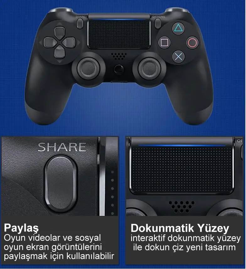 Zhltools Ps4 Uyumlu Kablosuz Oyun Kolu Gamepad Joystick Zhltools Ps4 Uyumlu Kablosuz Oyun Kolu Gamepad Joystick