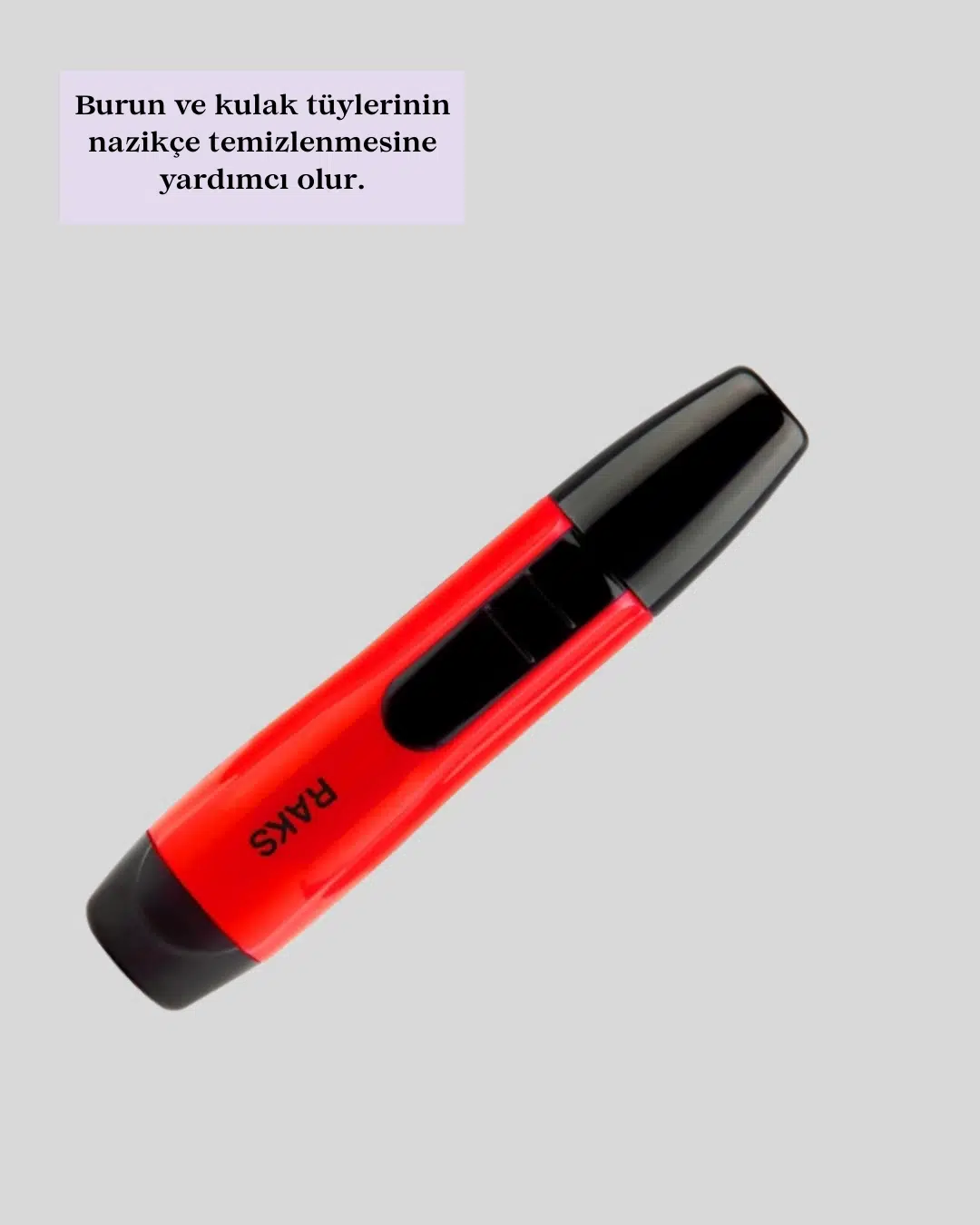 Raks Kırmızı Tüy Temizleme Cihazı Kulak Burun Pilli Ergonomik Raks Kırmızı Tüy Temizleme Cihazı Kulak Burun Pilli Ergonomik