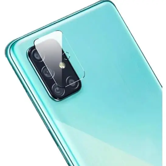 Samsung Galaxy M51 Tempered Cam Kamera Koruyucu Şeffaf