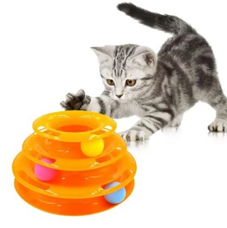 Süslüpati Toplu Yuvarlak 3 Katlı Şirin Kedi Oyuncağı Süslüpati Toplu Yuvarlak 3 Katlı Şirin Kedi Oyuncağı