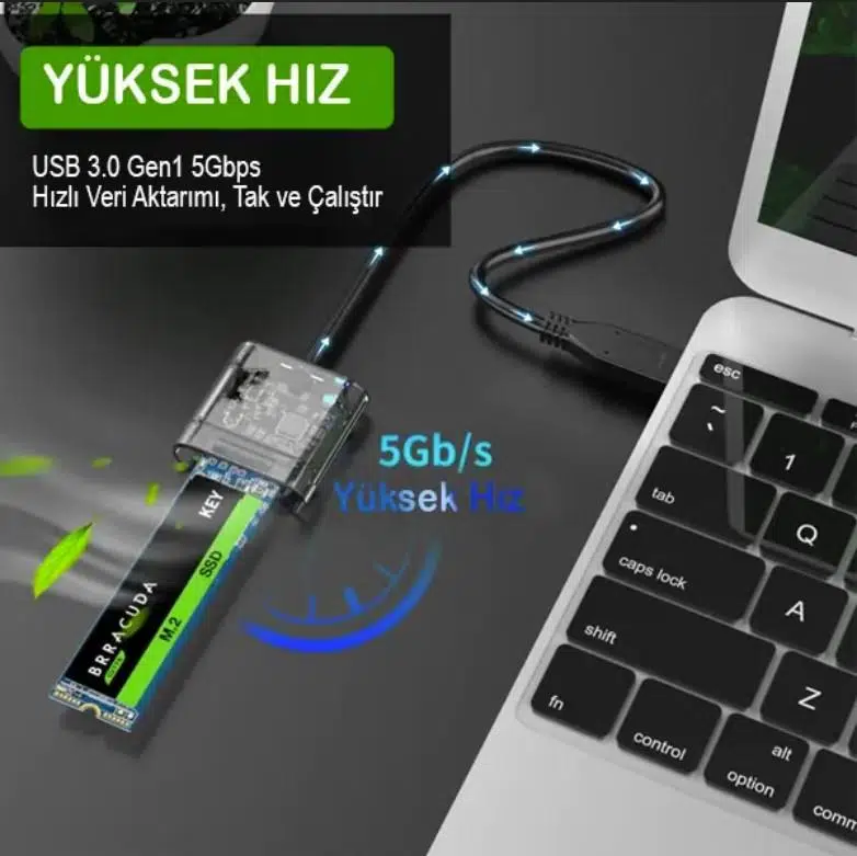 Sepetinegelsin M.2 Sata USB 3.0 Gen1 SSD Harddisk Kutusu M.2 NGFF- JMS578 Sepetinegelsin M.2 Sata USB 3.0 Gen1 SSD Harddisk Kutusu M.2 NGFF- JMS578