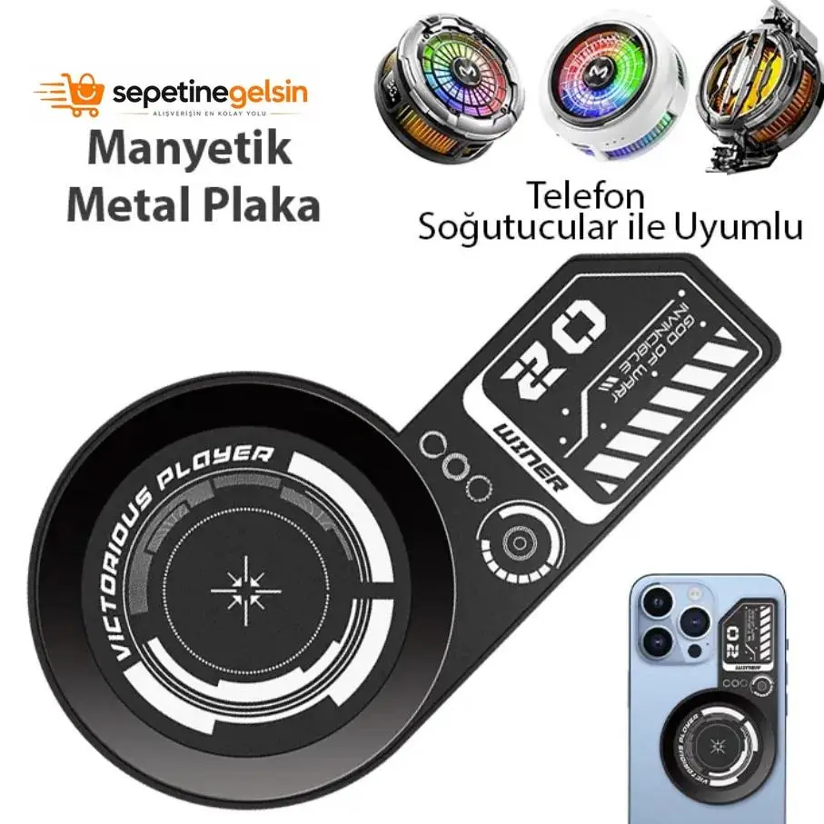 Sepetinegelsin Manyetik Metal Halka - Telefon Soğutucu Manyetik Tüm modeller