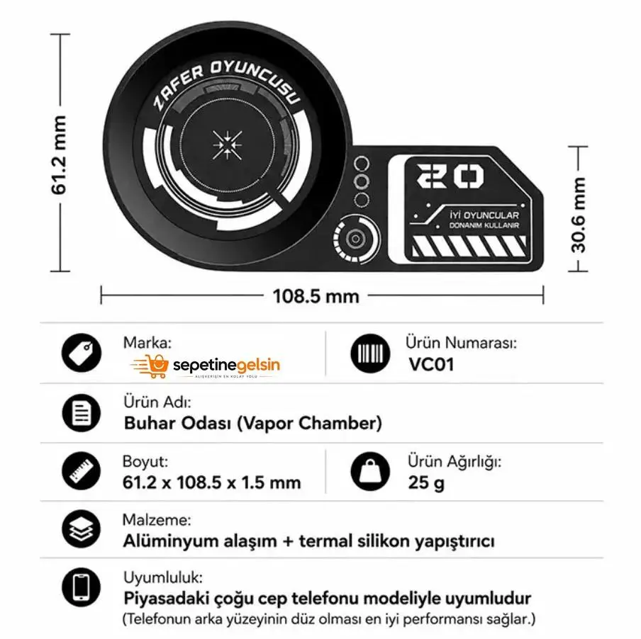 Sepetinegelsin Manyetik Metal Halka - Telefon Soğutucu Manyetik Tüm modeller Sepetinegelsin Manyetik Metal Halka - Telefon Soğutucu Manyetik Tüm modeller