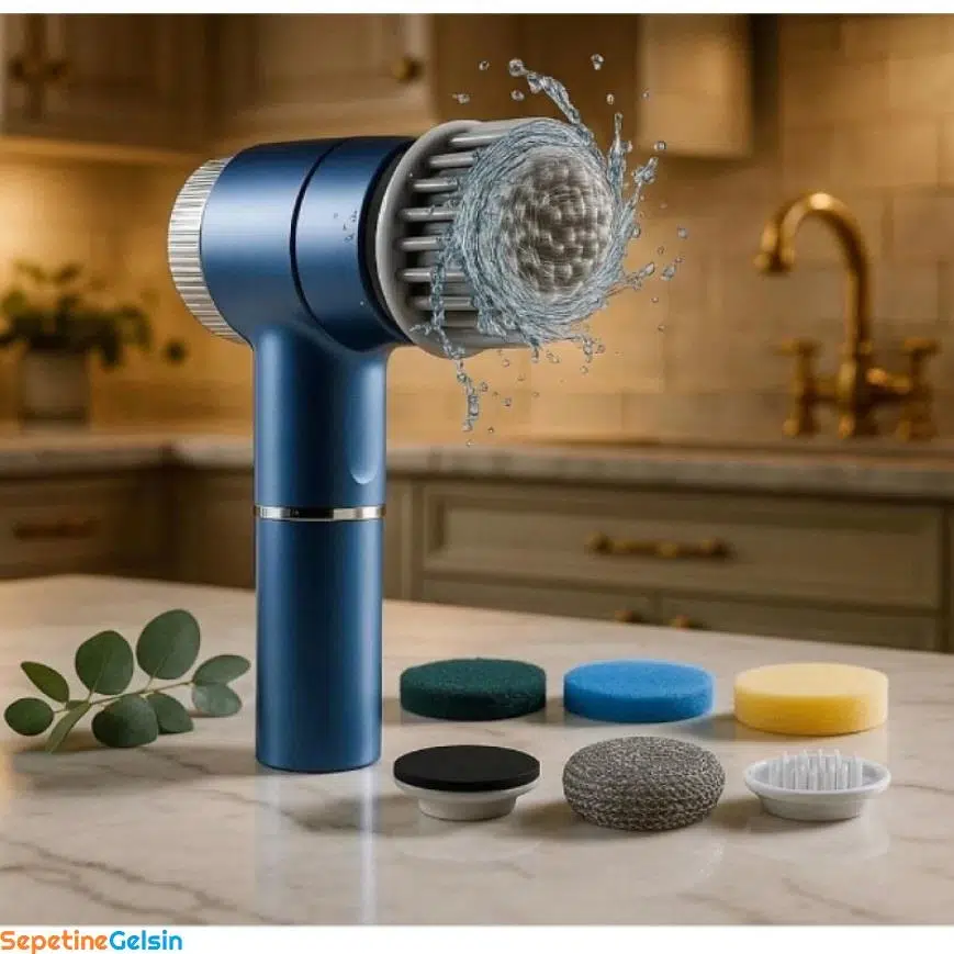 Sepetinegelsin Profesyonel 5i 1 Arada Şarjlı Temizlik Fırçası