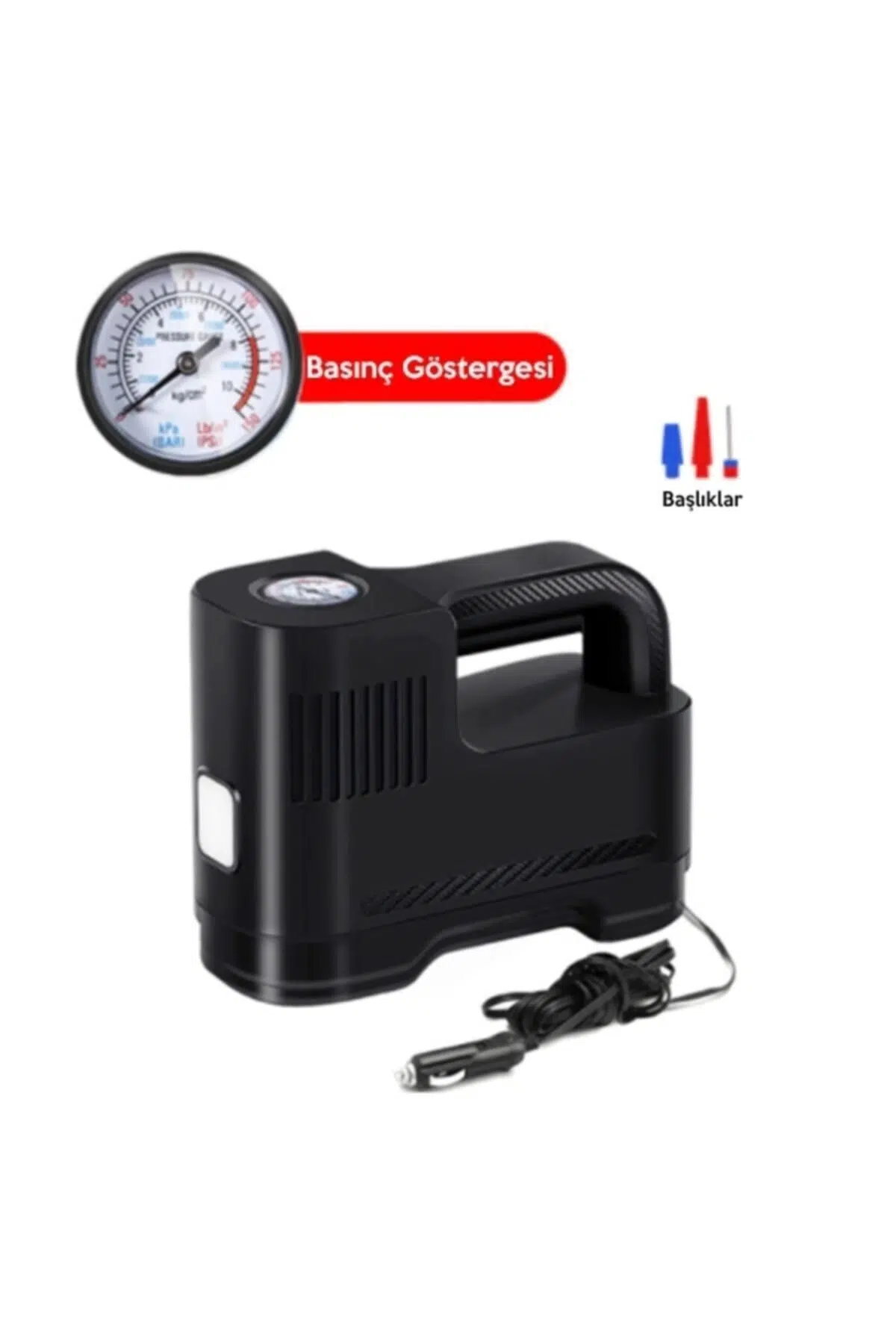 St-217 12v Taşınabilir Hava Pompası Kompresör Araç Lastik Şişirme Makinesi Siyah St-217 12v Taşınabilir Hava Pompası Kompresör Araç Lastik Şişirme Makinesi Siyah
