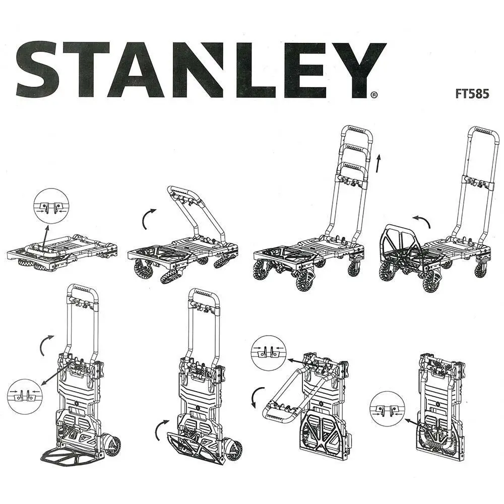 Stanley FT585 70/137Kg Çok Fonksiyonlu Katlanır El Arabası Stanley FT585 70/137Kg Çok Fonksiyonlu Katlanır El Arabası