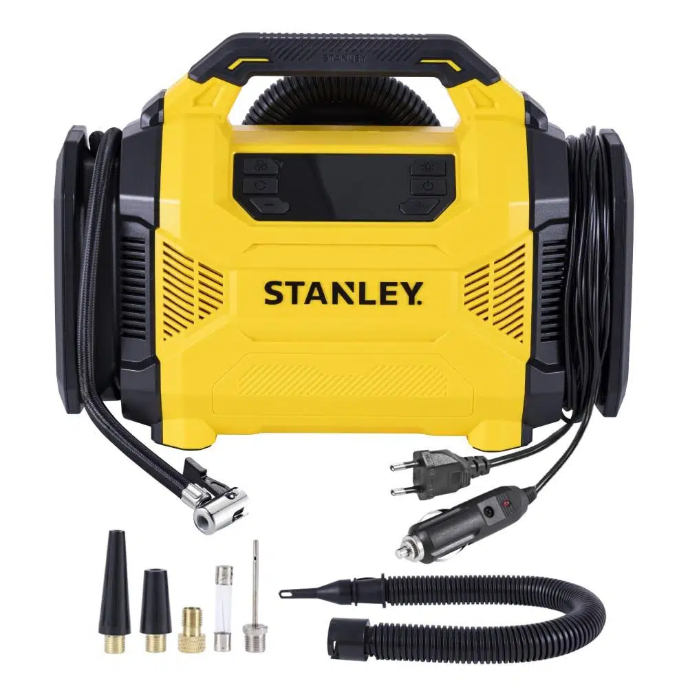 STANLEY SXIF3501 12Volt/220Volt 150 PSI Dijital Basınç Göstergeli Lastik & Yatak Şişirme Pompası + Led Lamba STANLEY SXIF3501 12Volt/220Volt 150 PSI Dijital Basınç Göstergeli Lastik & Yatak Şişirme Pompası + Led Lamba