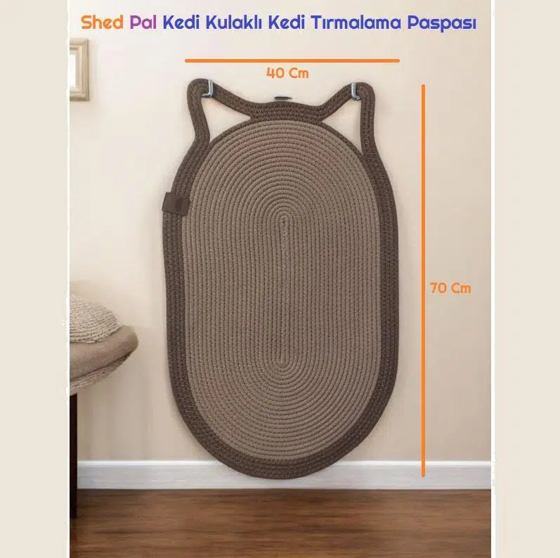 Shed Pal Dekoratif Kedi Kulaklı Kedi Tırmalama Paspası Shed Pal Dekoratif Kedi Kulaklı Kedi Tırmalama Paspası