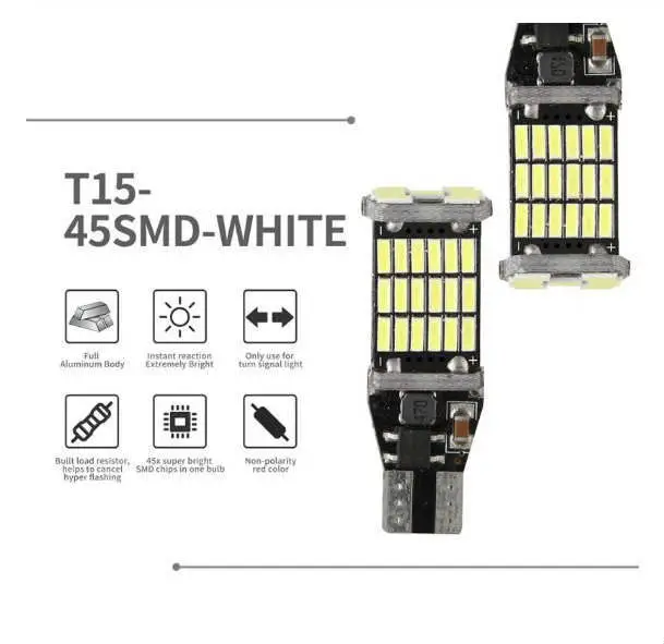 Zhltools T15 W16W Canbus 45 Smd led Beyaz Renk Geri Vites Park Ampülü 2 Adet Zhltools T15 W16W Canbus 45 Smd led Beyaz Renk Geri Vites Park Ampülü 2 Adet