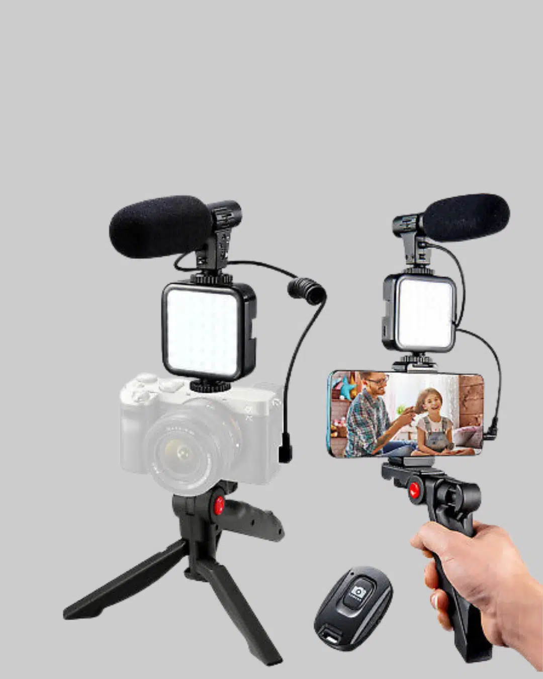 Telefon Video Çekim Kiti Led Aydınlatma Mikrofon Tripodlu Tam Set Telefon Video Çekim Kiti Led Aydınlatma Mikrofon Tripodlu Tam Set
