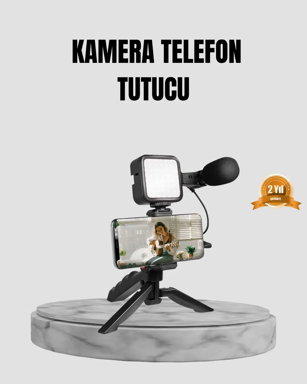 Telefon Video Çekim Kiti Led Aydınlatma Mikrofon Tripodlu Tam Set Telefon Video Çekim Kiti Led Aydınlatma Mikrofon Tripodlu Tam Set