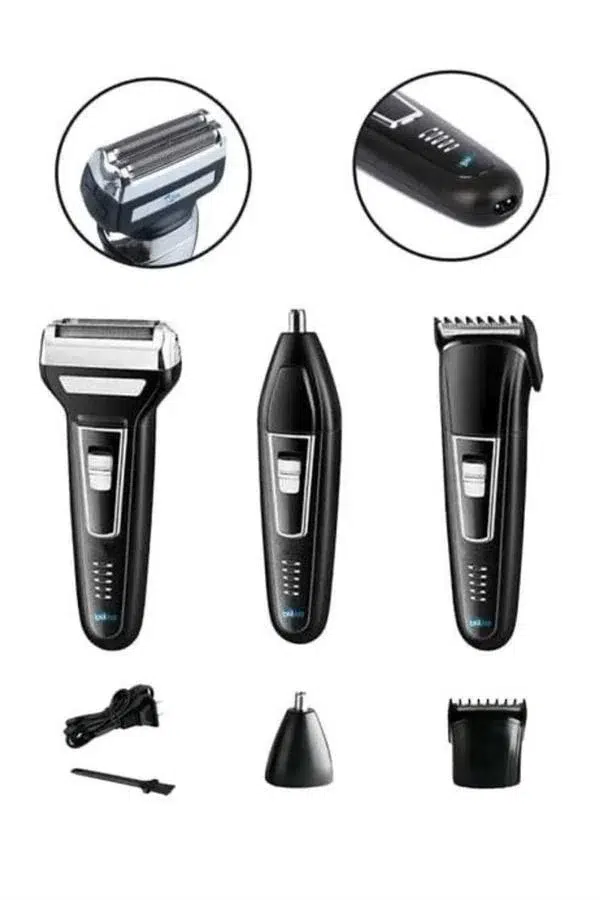 Tıraş Makinesi 3 Başlıklı T Başlıklı Hassas Ciltlere Özel Saç Sakal Vücut Kulak Ve Burun Tıraş Makinesi 3 Başlıklı T Başlıklı Hassas Ciltlere Özel Saç Sakal Vücut Kulak Ve Burun