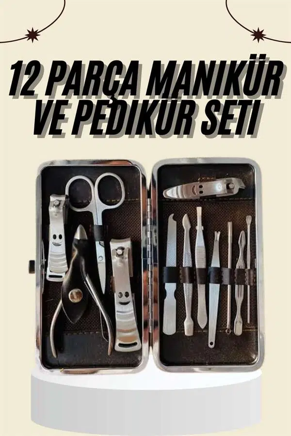 Tırnak Bakımı Tırnak Makası Profesyonel 12 Parça El Ayak Manikür Pedikür Seti Tırnak Bakımı Tırnak Makası Profesyonel 12 Parça El Ayak Manikür Pedikür Seti