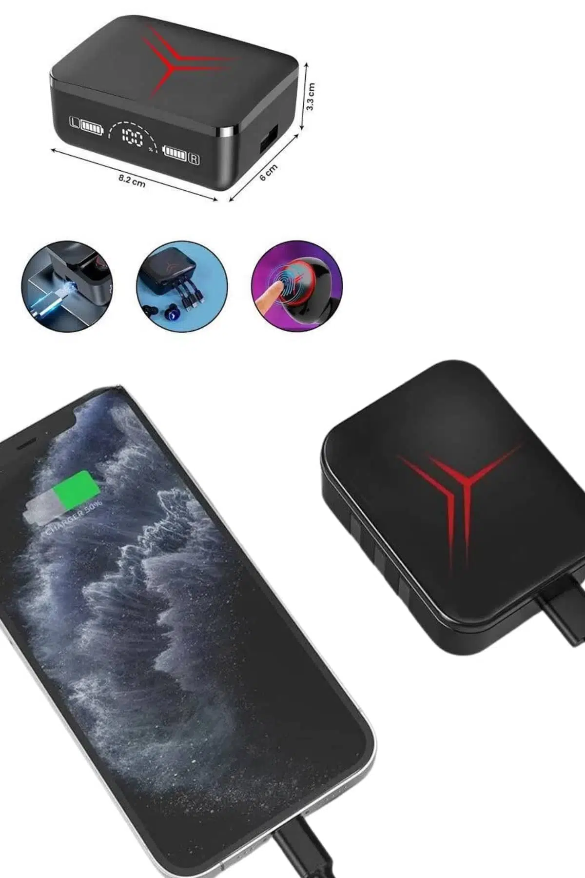Tws Powerbank Kutulu Dijital Göstergeli Bluetooth Kulaklık Kablosuz Kulakiçi Kulaklık Tws Powerbank Kutulu Dijital Göstergeli Bluetooth Kulaklık Kablosuz Kulakiçi Kulaklık