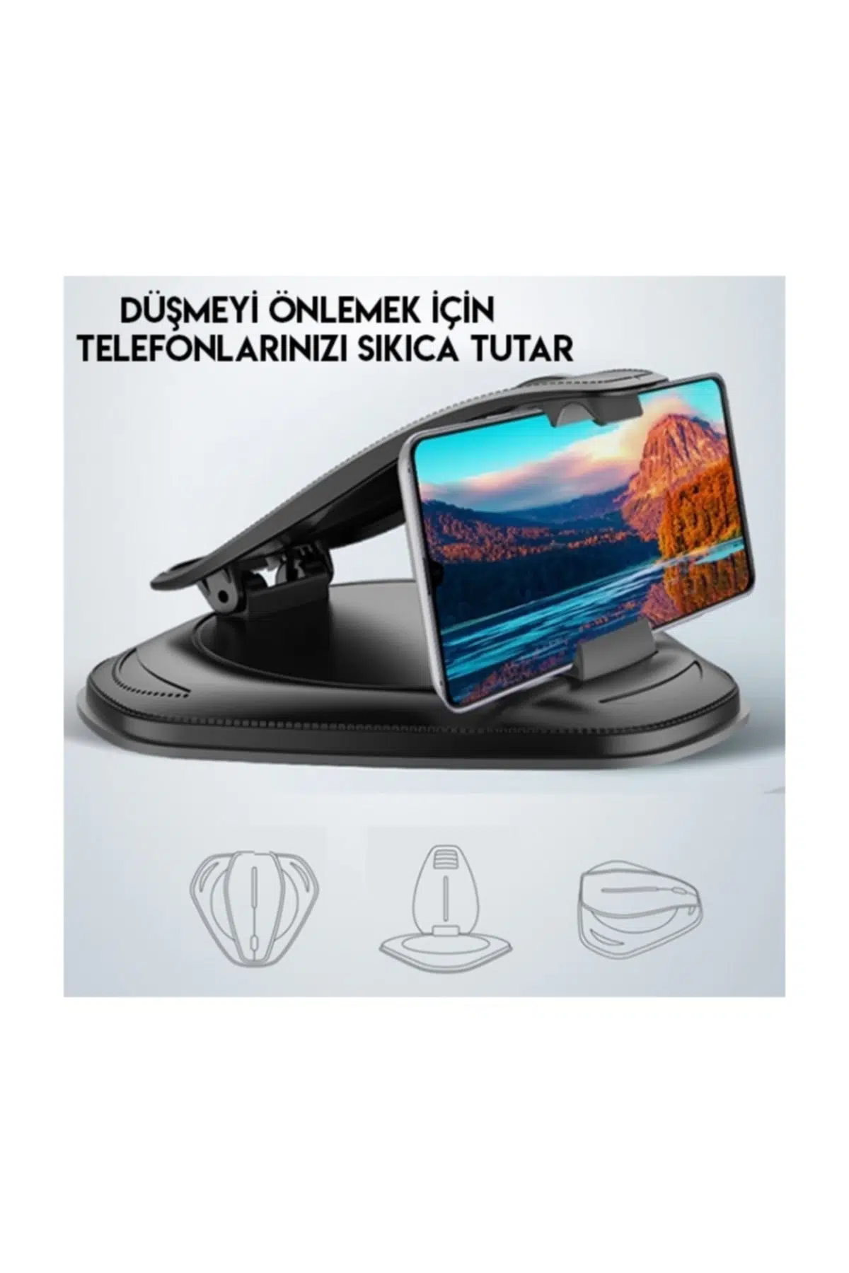 Universal ally Araç Torpido Üst Vantuzlu Telefon Tutucu Siyah Universal ally Araç Torpido Üst Vantuzlu Telefon Tutucu Siyah