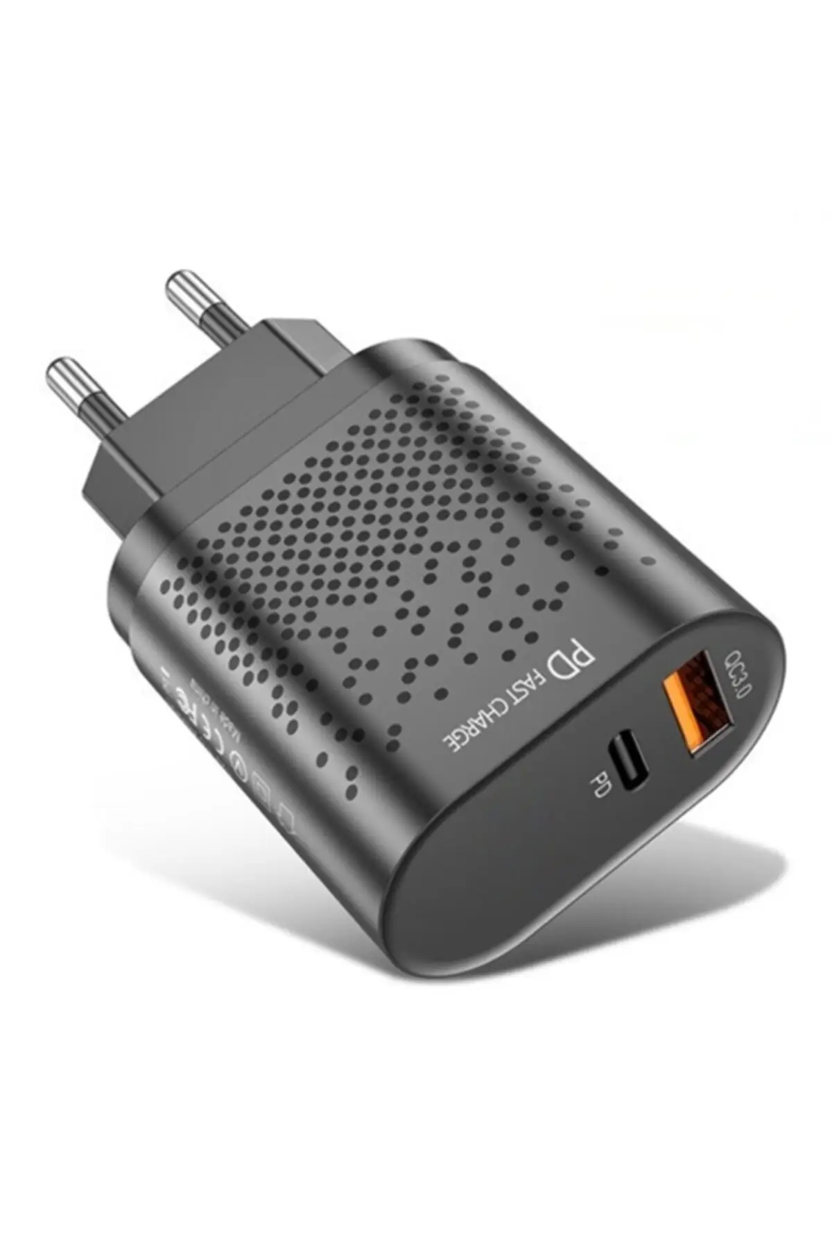 Uslion 18w Usb Qc3.0 Şarj Pd3.0 Hızlı Şarj Aleti Şarj Başlık Beyaz - SİYAH