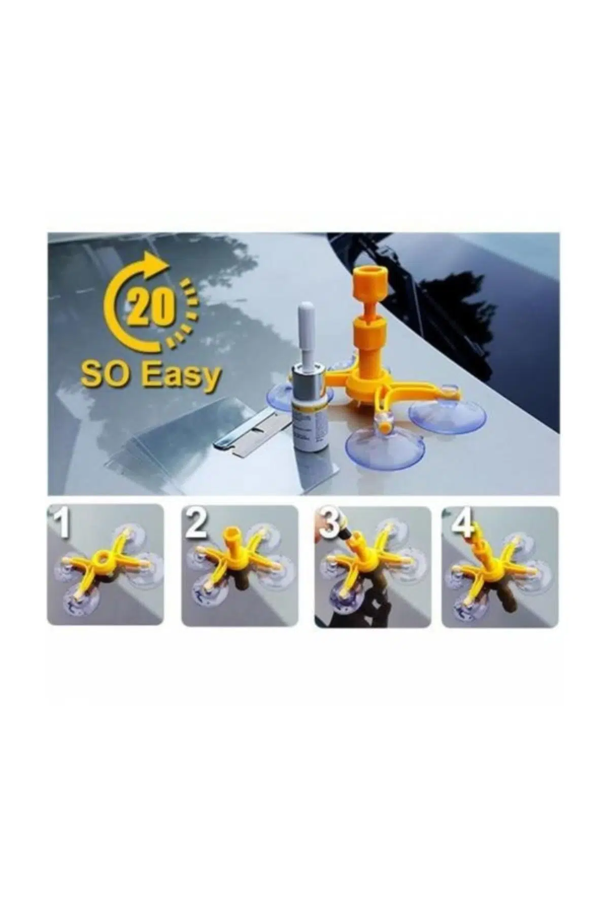 Zhltools Vantuzlu Araba Ön Cam Çatlak-taş Vuruğu Cam Tamir Seti Zhltools Vantuzlu Araba Ön Cam Çatlak-taş Vuruğu Cam Tamir Seti