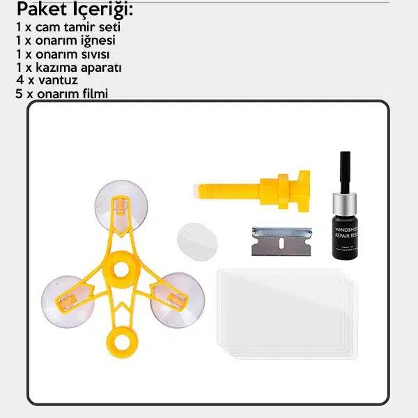 Zhltools Vantuzlu Araba Ön Cam Çatlak-taş Vuruğu Cam Tamir Seti Zhltools Vantuzlu Araba Ön Cam Çatlak-taş Vuruğu Cam Tamir Seti