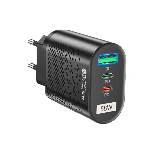 Uslion 1 USB / 2 Type-C Girişli Pd 58W Uslion Quick Charge Hızlı Şarj Başlığı Adaptör Uslion 1 USB / 2 Type-C Girişli Pd 58W Uslion Quick Charge Hızlı Şarj Başlığı Adaptör