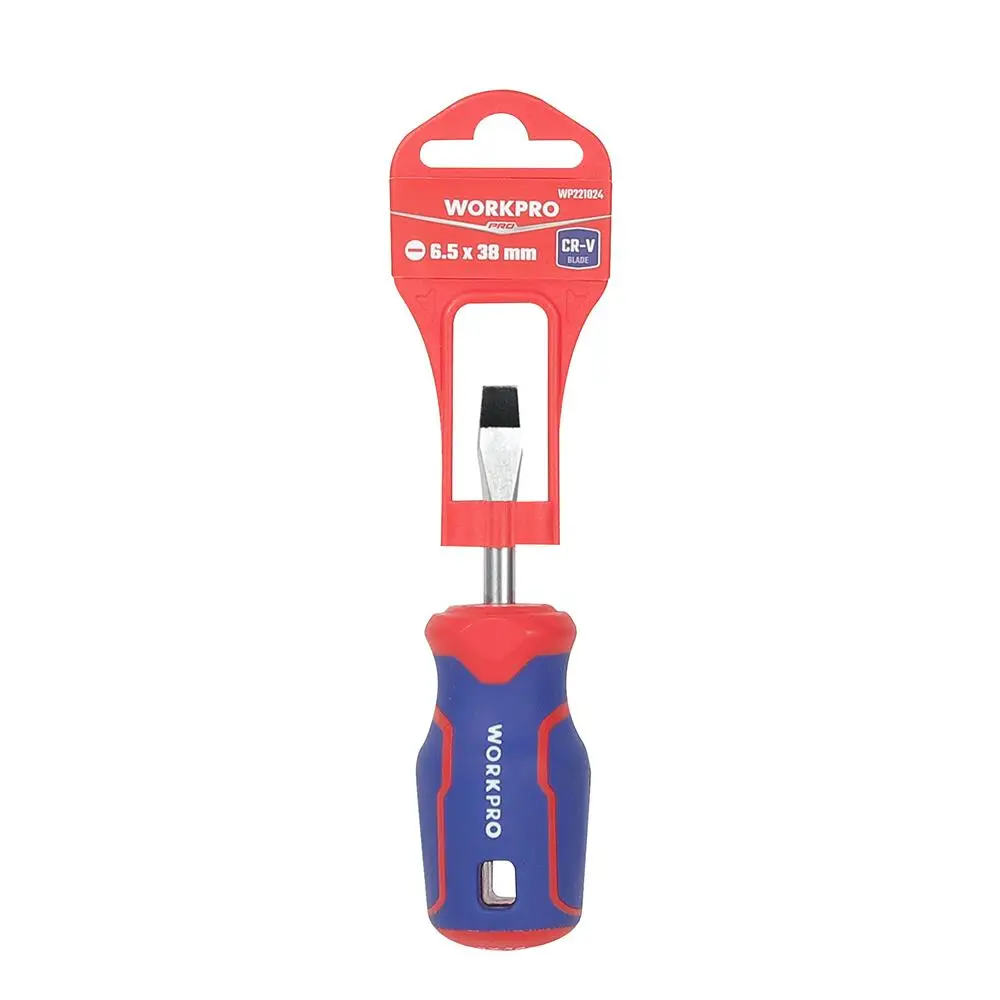 WORKPRO WP221024 6.5x38mm CR-V Manyetik Profesyonel Düz Topaç Tornavida WORKPRO WP221024 6.5x38mm CR-V Manyetik Profesyonel Düz Topaç Tornavida