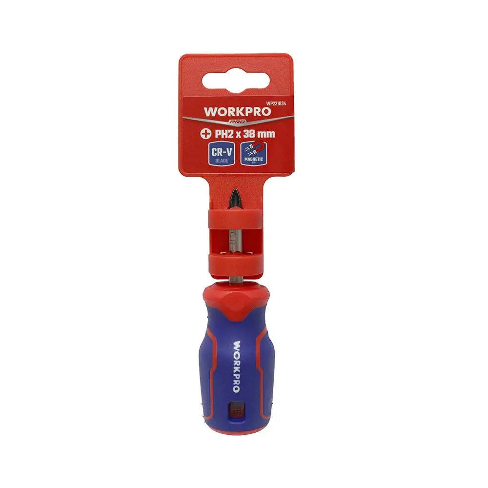 WORKPRO WP221034 PH2x38mm CR-V Manyetik Profesyonel Yıldız Topaç Tornavida WORKPRO WP221034 PH2x38mm CR-V Manyetik Profesyonel Yıldız Topaç Tornavida