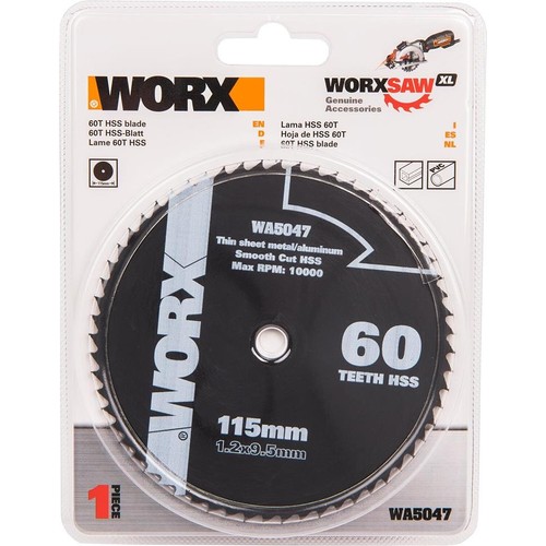 Worx WA5047 115X9,5MM Alüminyum, Pvc, Sac Kesme, Daire Testere Bıçağı Worx WA5047 115X9,5MM Alüminyum, Pvc, Sac Kesme, Daire Testere Bıçağı