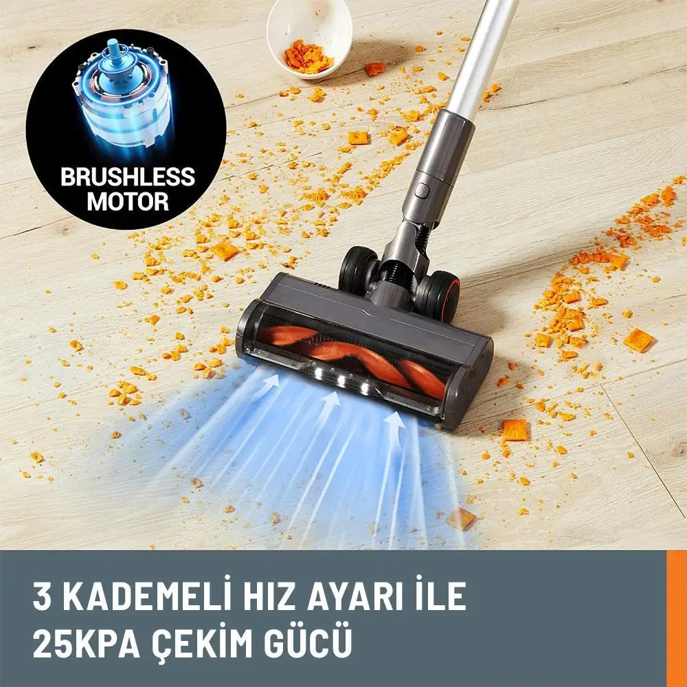 WORX WX038 20Volt 2.0Ah. Li-ion 105Watt Çift Akülü Kömürsüz Siklonik Sistem Şarjlı Dikey Süpürge WORX WX038 20Volt 2.0Ah. Li-ion 105Watt Çift Akülü Kömürsüz Siklonik Sistem Şarjlı Dikey Süpürge