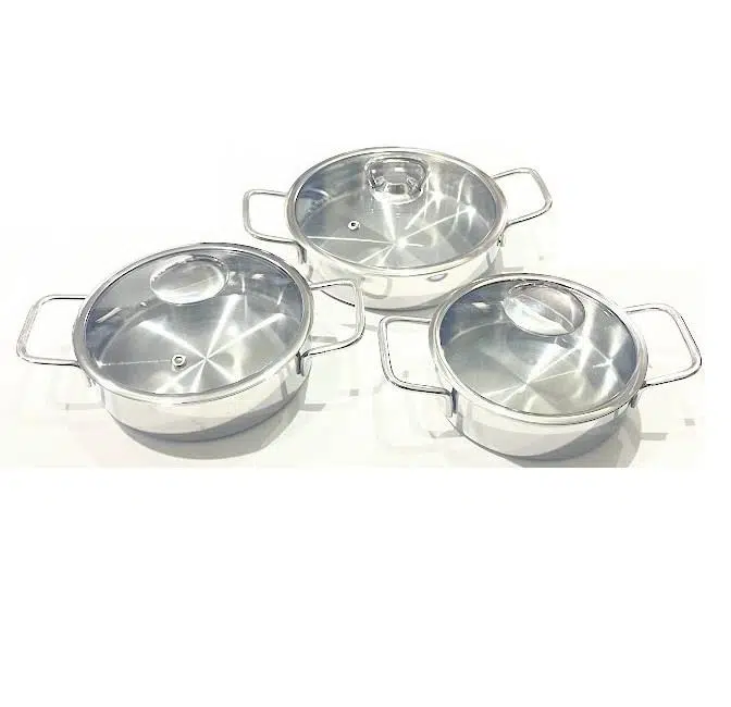 Zhlhome Kapaklı Sahan Tencere Maxi 3 lü Set 14-16-18 Cm Zhlhome Kapaklı Sahan Tencere Maxi 3 lü Set 14-16-18 Cm