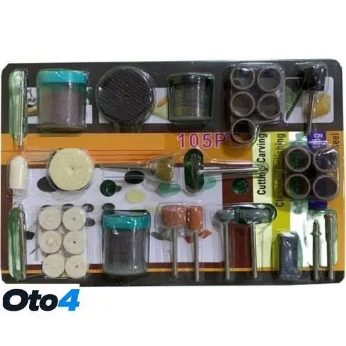 Oto4 Hobici 105 Parça Metal Zımpara Gravür Taşlama Oyma Seti Hobi Kalıpçı Takımı