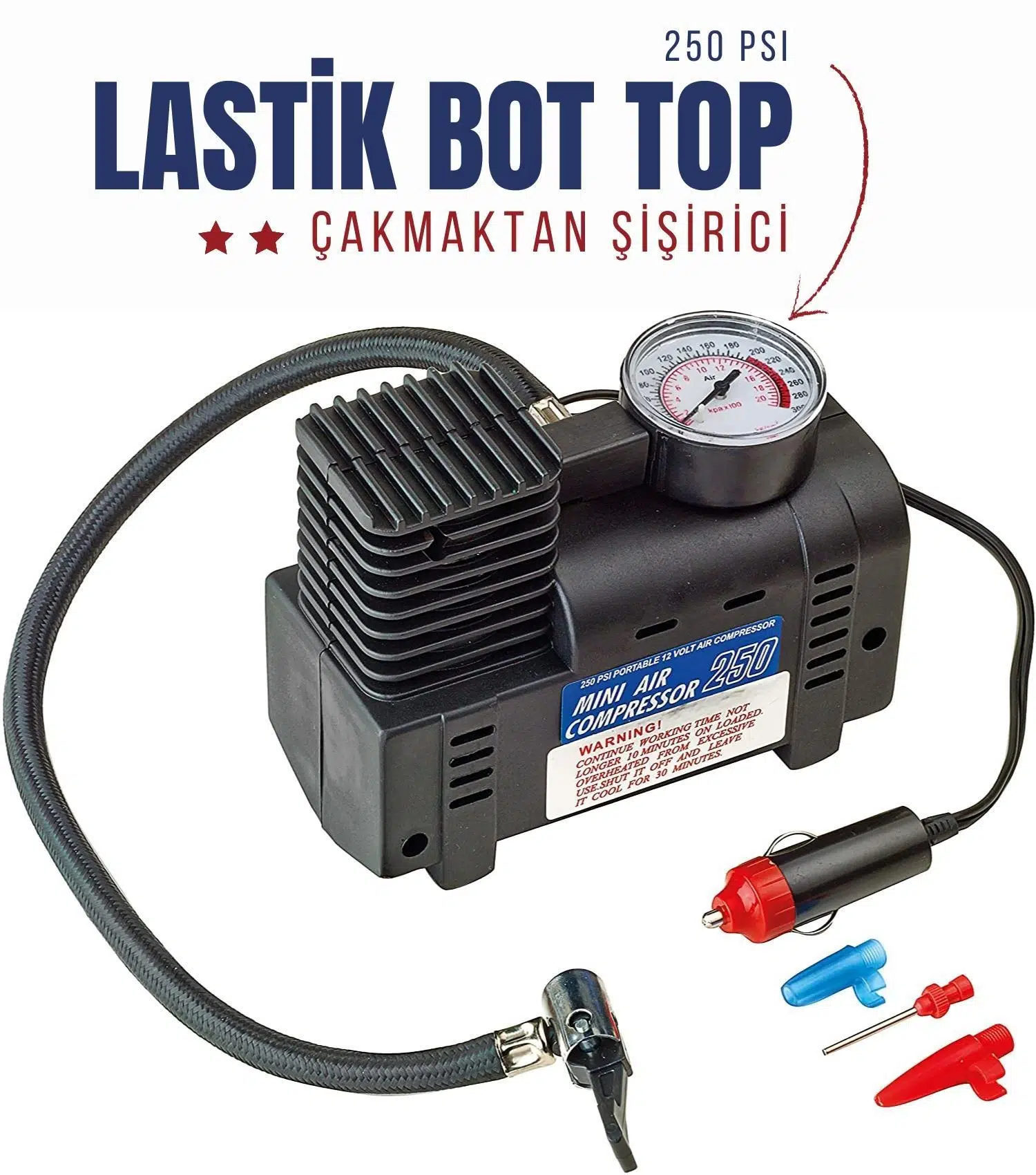 Zhltools 12V 250Psi Lastik Şişirici Kompresör Zhltools 12V 250Psi Lastik Şişirici Kompresör