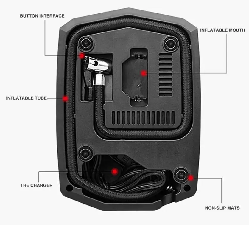 Sepetinegelsin 12V Dijital Ekranlı 150 Psi Lastik Hava şişirme Pompası Sepetinegelsin 12V Dijital Ekranlı 150 Psi Lastik Hava şişirme Pompası