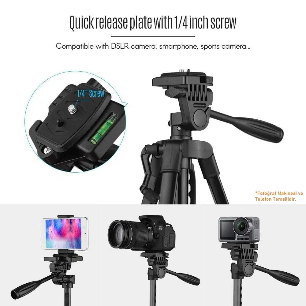 Zhltools 140Cm 3366 Alüminyum Ultra Hafif Su Terazili Premium Tripod Pro Zhltools 140Cm 3366 Alüminyum Ultra Hafif Su Terazili Premium Tripod Pro
