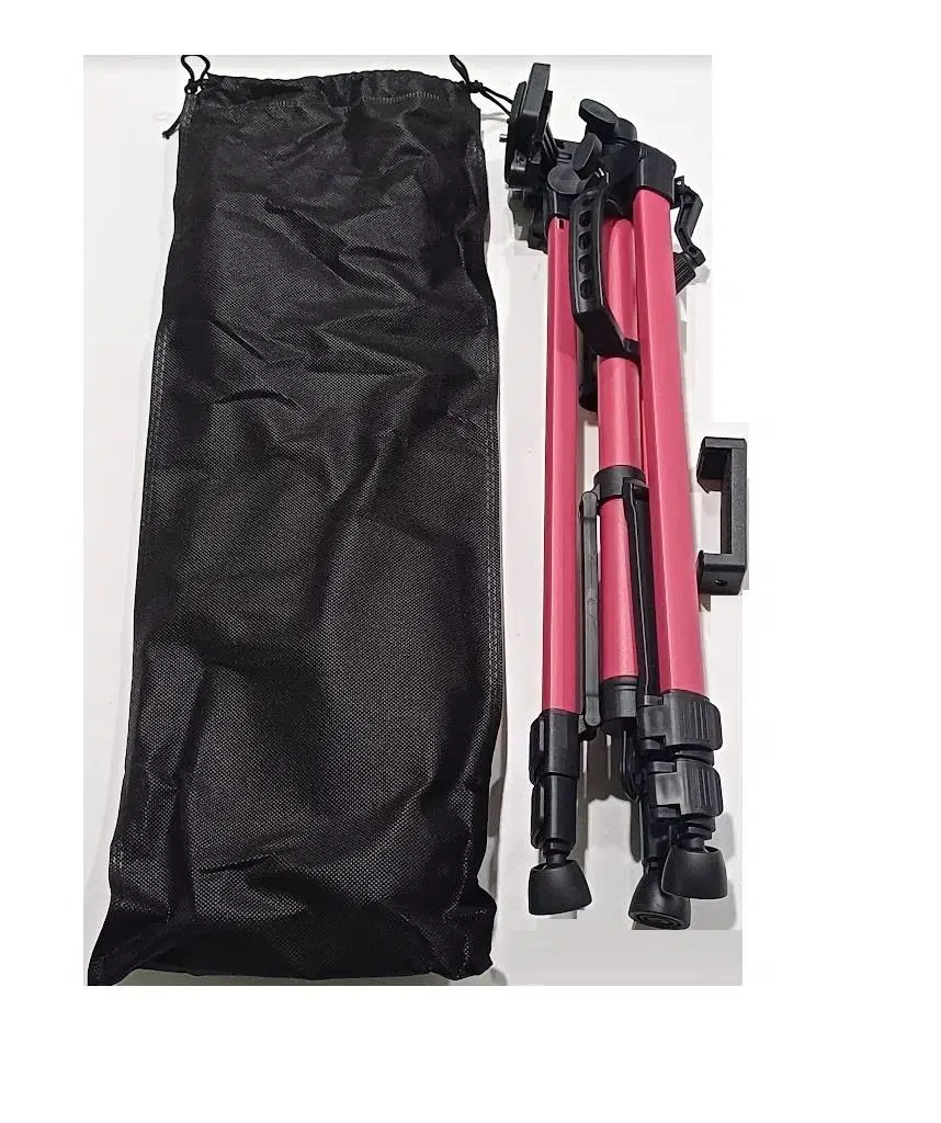 Zhltools 140Cm Aliminyum Hafif Gövdeli Su Terazili Tripod Pembe