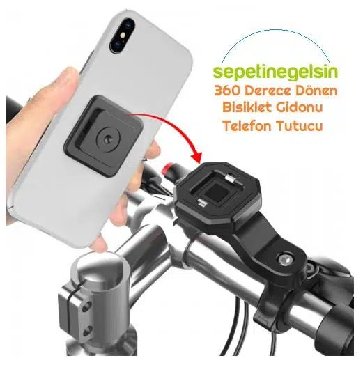 Sepetinegelsin 146A 360 Derece Dönen Bisiklet Gidonu Telefon Tutucu Stand Sepetinegelsin 146A 360 Derece Dönen Bisiklet Gidonu Telefon Tutucu Stand