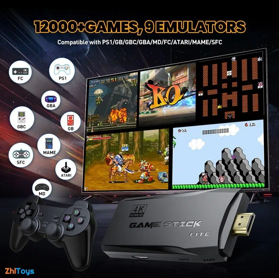 Zhltoys Tv Atari 4K HDMI Game Stıck 20000 Oyunlu Nostalji Atari 2 Kollu Game Stick Zhltoys Tv Atari 4K HDMI Game Stıck 20000 Oyunlu Nostalji Atari 2 Kollu Game Stick