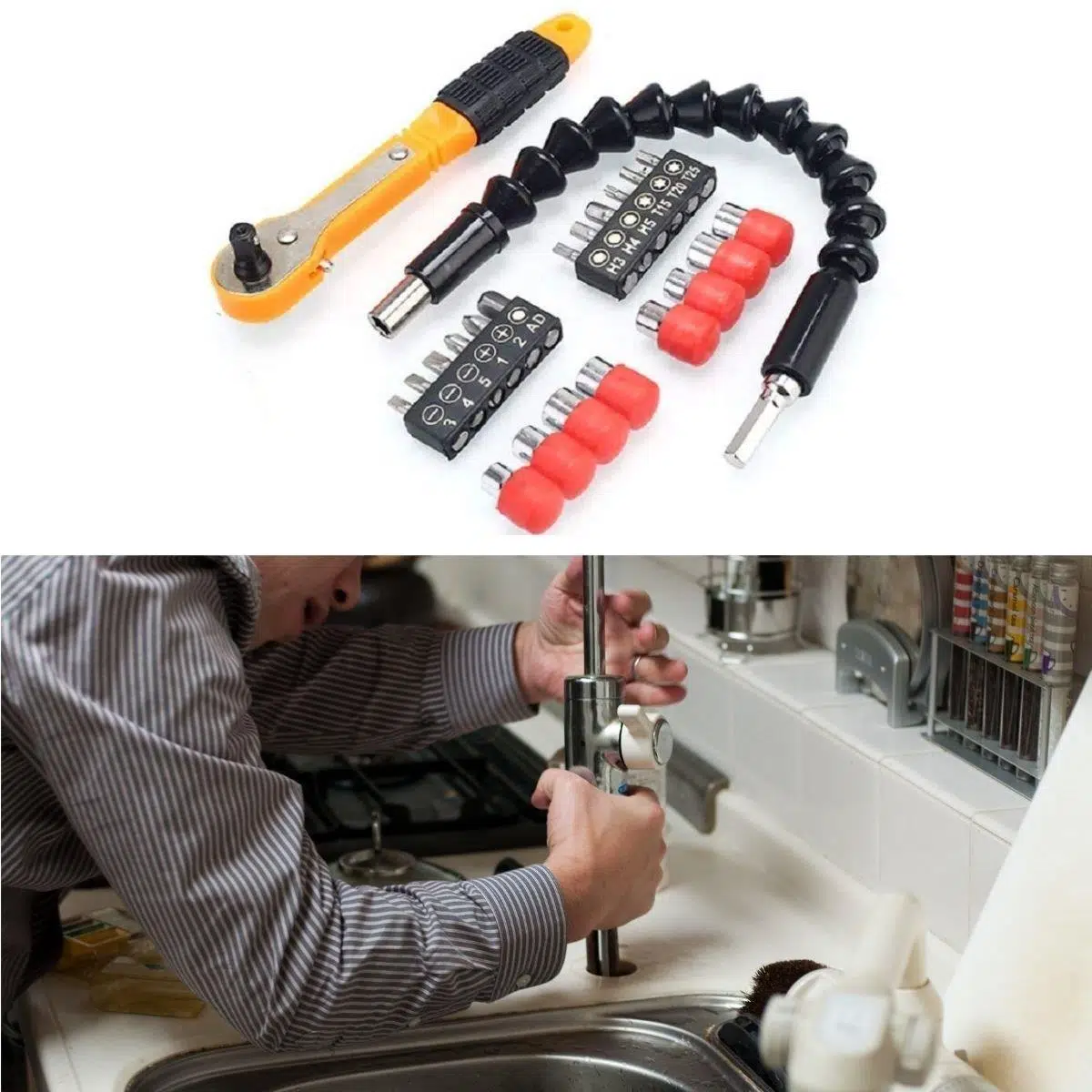 Zhltools 22 Parça Cırcır Anahtarlı Bits Tornavida Ucu ve Matkap Ucu Seti Zhltools 22 Parça Cırcır Anahtarlı Bits Tornavida Ucu ve Matkap Ucu Seti