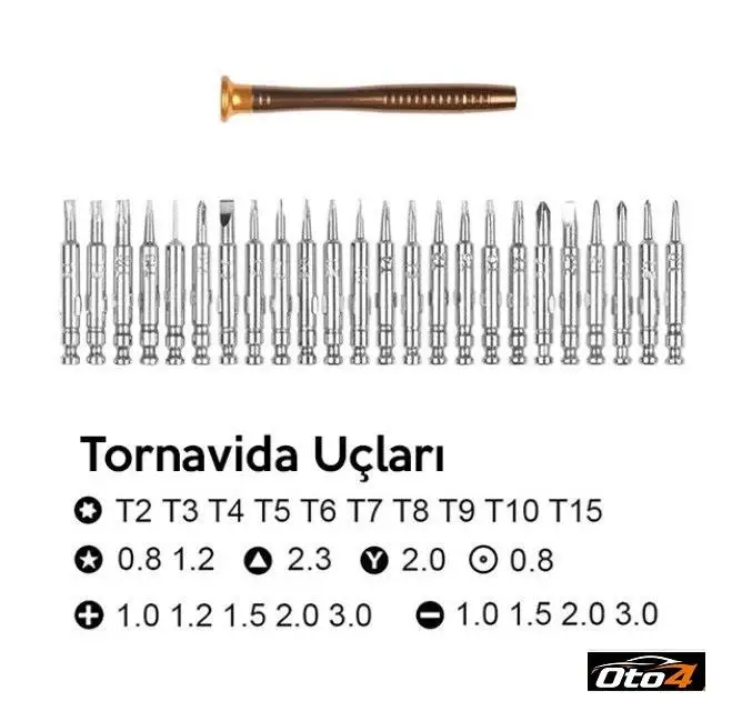 Oto4 25Parça Telefon Elektronik Tamir Saatçi Küçük Mini Tornavida Seti Oto4 25Parça Telefon Elektronik Tamir Saatçi Küçük Mini Tornavida Seti