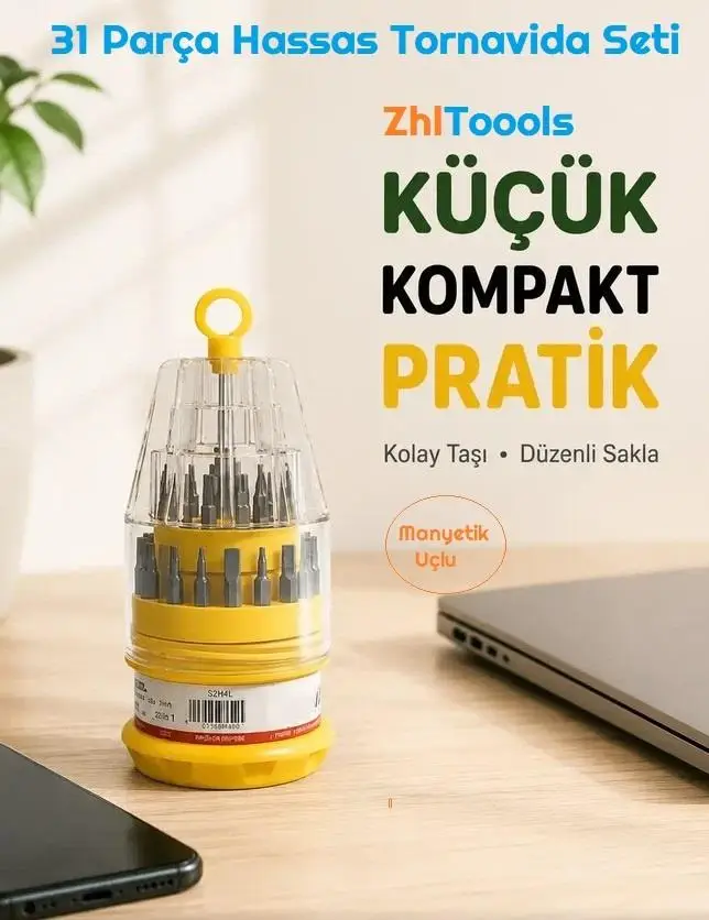 Zhltools 31 Parça Hassas Tornavida Seti