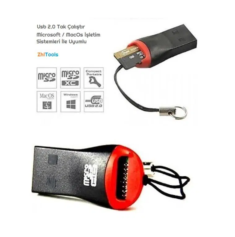 Zhltools Usb 2.0 Mikro Sd Kart Okuyucu Card Reader Zhltools Usb 2.0 Mikro Sd Kart Okuyucu Card Reader