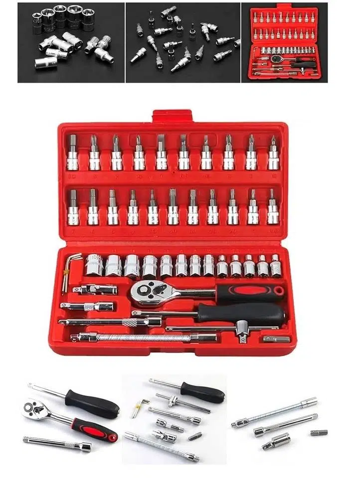 Zhltools 58 Parça Set 46 Parça Lokma Takımı otomatik Cırcır 1/4 12 Parça Kombine Açık Ağız Yıldız Anahtar Takımı Zhltools 58 Parça Set 46 Parça Lokma Takımı otomatik Cırcır 1/4 12 Parça Kombine Açık Ağız Yıldız Anahtar Takımı