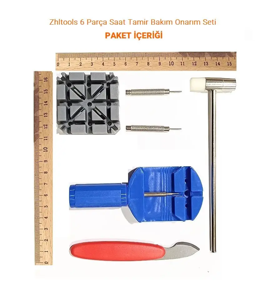 Zhltools 6 Parça Saat Tamir Bakım Onarım Seti Zhltools 6 Parça Saat Tamir Bakım Onarım Seti