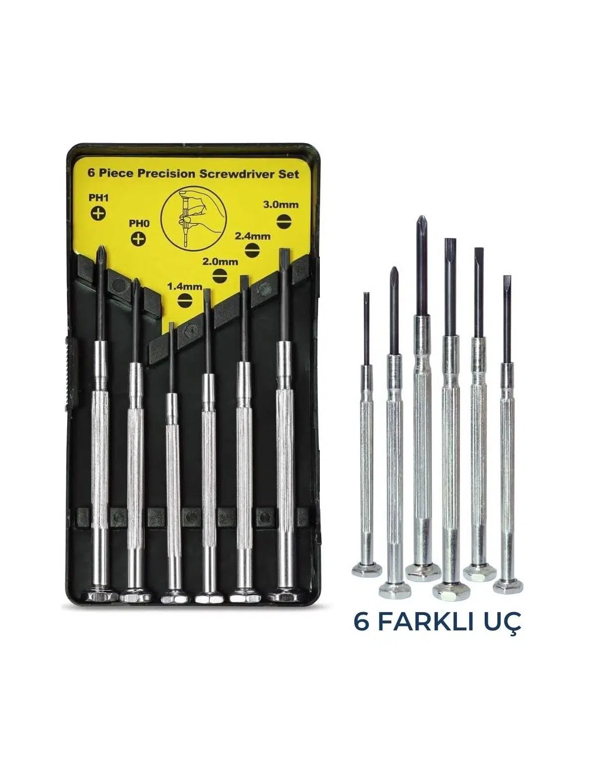 Zhltools 6 Parça Saatçi Hassas Tornavida Seti Zhltools 6 Parça Saatçi Hassas Tornavida Seti