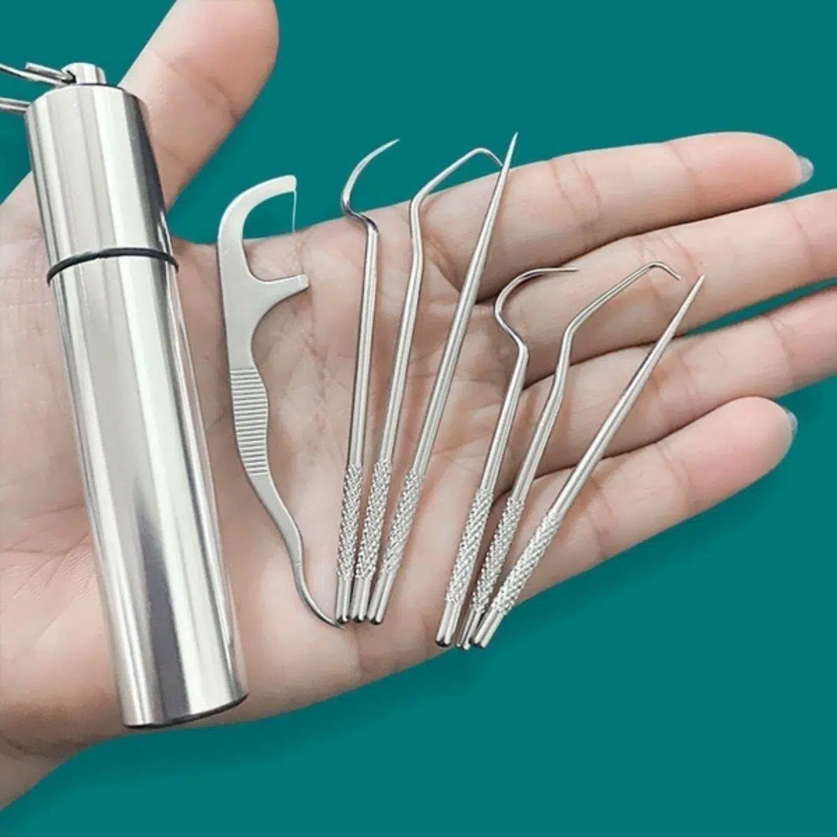 Zhltools 7 Parça Çelik Ağız Diş Tartar Sökücü Temizlik Bakım Seti Zhltools 7 Parça Çelik Ağız Diş Tartar Sökücü Temizlik Bakım Seti