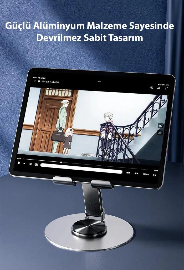 Zhltools 720 Derece Ayarlanabilir Alüminyum Telefon-Tablet Standı Gri Zhltools 720 Derece Ayarlanabilir Alüminyum Telefon-Tablet Standı Gri