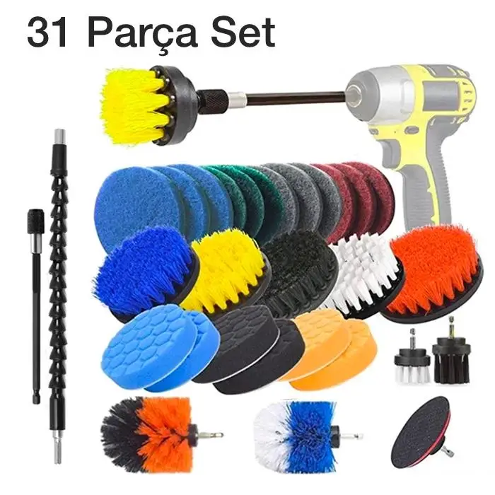 Zhltools 31 Parça Çok Amaçlı Ev Banyo ve Araç Matkap ucu Temizlik Seti Zhltools 31 Parça Çok Amaçlı Ev Banyo ve Araç Matkap ucu Temizlik Seti
