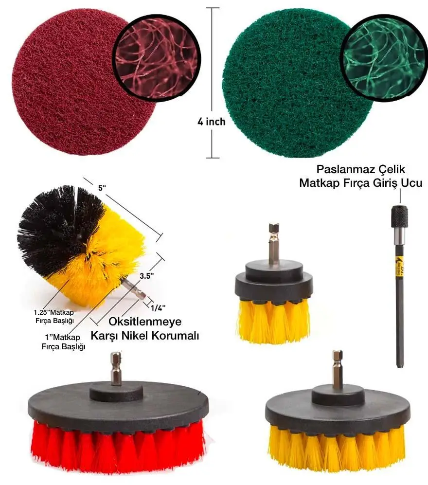 Zhltools 31 Parça Çok Amaçlı Ev Banyo ve Araç Matkap ucu Temizlik Seti Zhltools 31 Parça Çok Amaçlı Ev Banyo ve Araç Matkap ucu Temizlik Seti