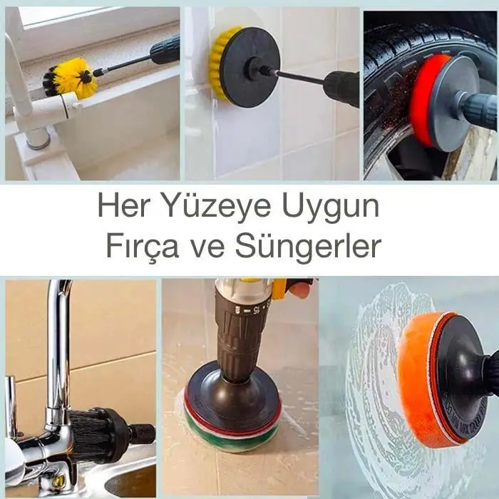 Zhltools 31 Parça Çok Amaçlı Ev Banyo ve Araç Matkap ucu Temizlik Seti Zhltools 31 Parça Çok Amaçlı Ev Banyo ve Araç Matkap ucu Temizlik Seti