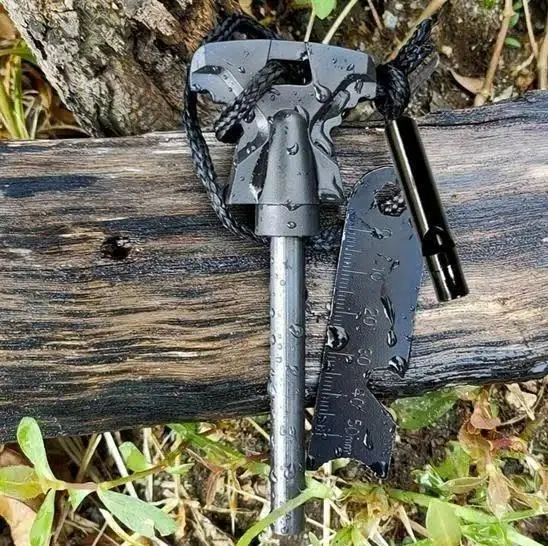 Zhltools Acil Durum Magnezyum Çubuk Çakmak Taşı Hayatta Kalma Ateş Başlatıcı Çakmak Kiti ve Düdük Zhltools Acil Durum Magnezyum Çubuk Çakmak Taşı Hayatta Kalma Ateş Başlatıcı Çakmak Kiti ve Düdük